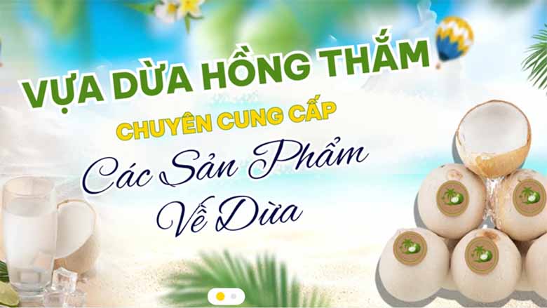 Vựa dừa hồng thắm ở Bến Tre