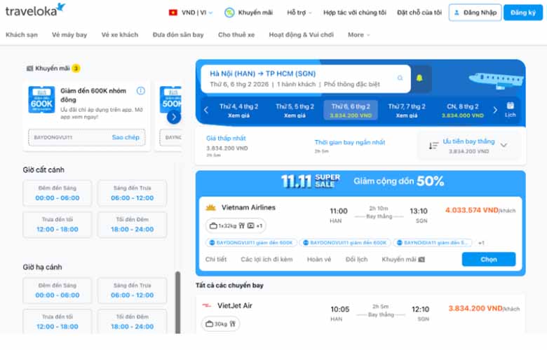 Kinh nghiệm săn vé máy bay Tết Hà Nội Sài Gòn giá rẻ
