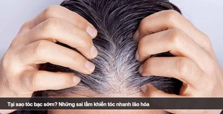 Tại sao tóc bạc sớm? Những sai lầm khiến tóc nhanh lão hóa