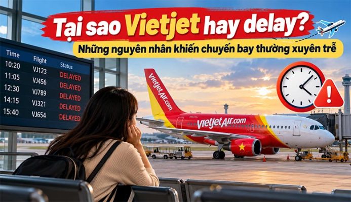 Tại sao Vietjet hay delay? Những nguyên nhân khiến chuyến bay thường xuyên trễ