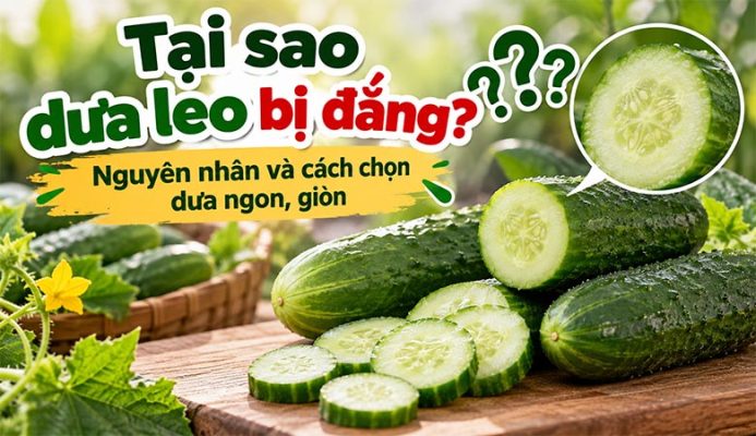 Tại sao dưa leo bị đắng? Nguyên nhân và cách chọn dưa ngon, giòn