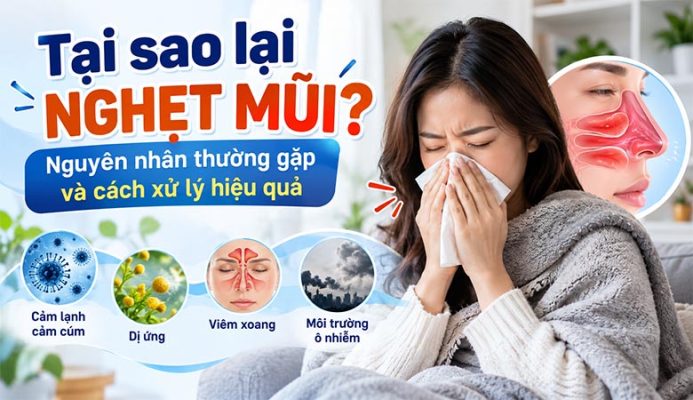 Tại sao lại nghẹt mũi? Nguyên nhân thường gặp và cách xử lý hiệu quả