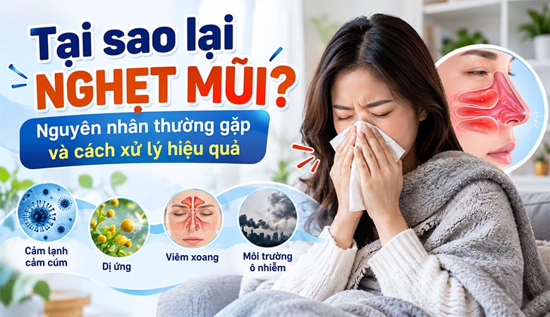Tại sao lại nghẹt mũi? Nguyên nhân thường gặp và cách xử lý hiệu quả