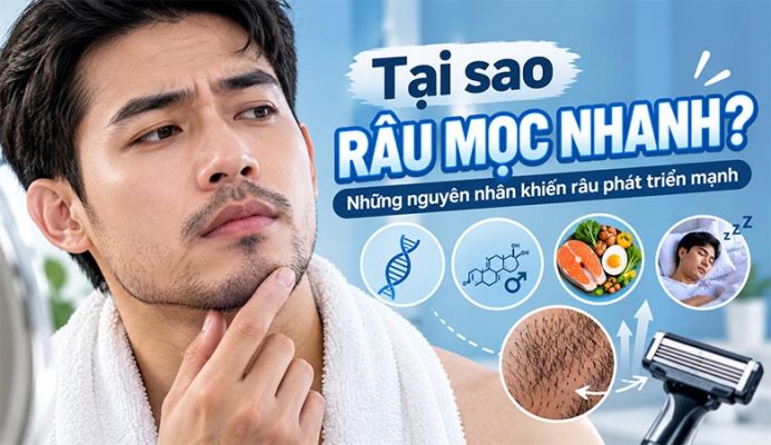 Tại sao râu mọc nhanh? Những nguyên nhân khiến râu phát triển mạnh