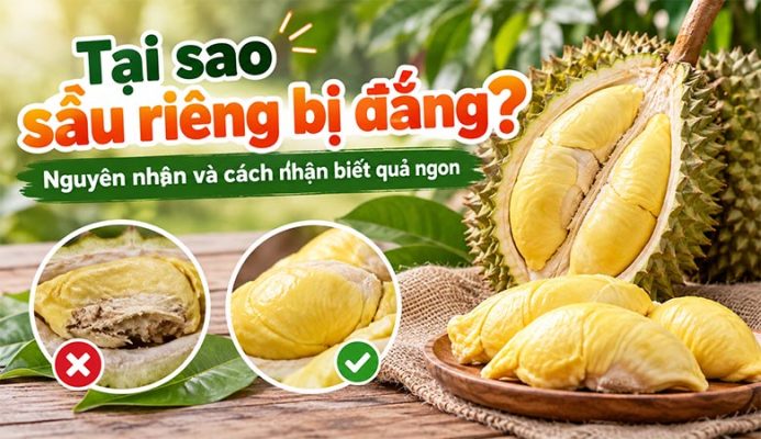 Tại sao sầu riêng bị đắng? Nguyên nhân và cách nhận biết quả ngon